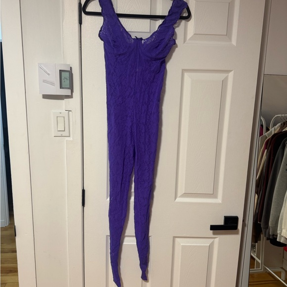Purple Lace Jumpsuit - Picture 1 of 9
